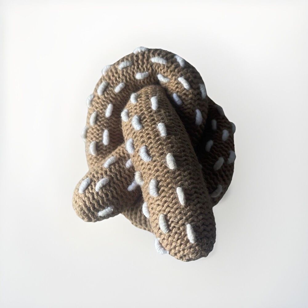 Estella NYC Brown Knit Pretzel Plush Toy (Organic Cotton) Baby Tiy